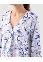 Blusa Escote V Manga 3/4 Para Mujer  Azul Patprimo de Patprimo