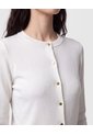 Saco Tejido Con Botones Para Mujer  Blanco Patprimo de Patprimo