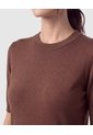 Camiseta Tejida Cuello Redondo Para Mujer  Café Patprimo de Patprimo