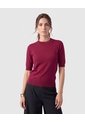 Camiseta Tejida Cuello Redondo Para Mujer  Vino Patprimo de Patprimo
