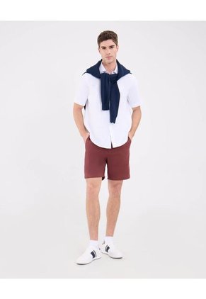 Camisa Oxford Unicolor  Para Hombre Blanco Patprimo