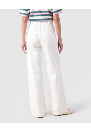 Jean Wide Leg Tiro Alto Para Mujer  Blanco Patprimo