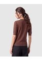 Camiseta Tejida Cuello Redondo Para Mujer  Café Patprimo de Patprimo