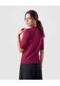 Camiseta Tejida Cuello Redondo Para Mujer  Vino Patprimo de Patprimo