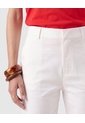 Pantalón Capri Ajustado Para Mujer  Blanco Patprimo de Patprimo