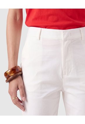 Pantalón Capri Ajustado Para Mujer Blanco Patprimo