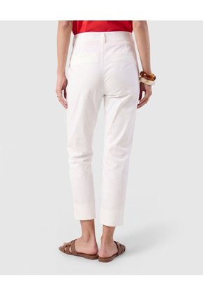 Pantalón Capri Ajustado Para Mujer Blanco Patprimo
