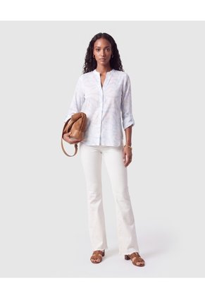 Blusa Manga Ajustable Para Mujer Azul Patprimo