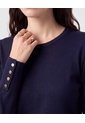 Saco Tejido Puños Con Botones Para Mujer  Azul Patprimo de Patprimo