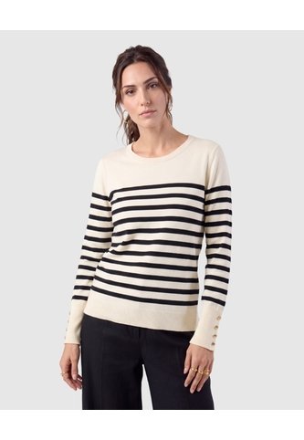 Saco Tejido Botones Puño Para Mujer  Crema Patprimo Patprimo