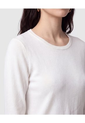 Saco Tejido Puños Con Botones Para Mujer Blanco Patprimo