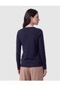Saco Tejido Puños Con Botones Para Mujer  Azul Patprimo de Patprimo