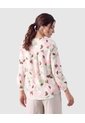 Blusa Escote V Manga 3/4 Para Mujer  Rosa Patprimo de Patprimo