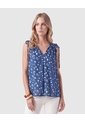Blusa Estampada Con Amarre En Hombros Para Mujer  Azul Patprimo de Patprimo