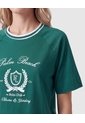 Camiseta Manga Ranglán Con Estampado Para Mujer  Verde Patprimo de Patprimo