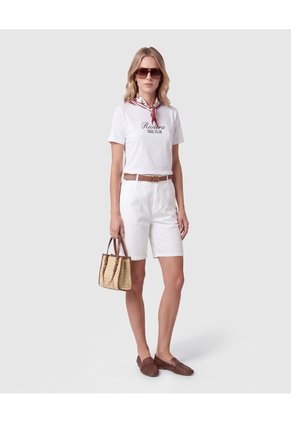Camiseta Con Bandana Removible Para Mujer Blanco Patprimo