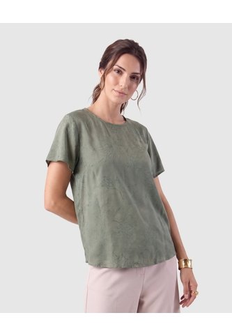 Blusa Cuello Redondo Para Mujer  Verde Patprimo Patprimo