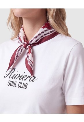 Camiseta Con Bandana Removible Para Mujer Blanco Patprimo