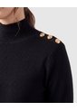 Vestido Tejido Botones Para Mujer  Negro Patprimo de Patprimo