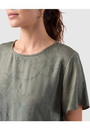 Blusa Cuello Redondo Para Mujer Verde Patprimo