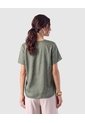 Blusa Cuello Redondo Para Mujer  Verde Patprimo de Patprimo