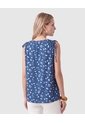 Blusa Estampada Con Amarre En Hombros Para Mujer  Azul Patprimo de Patprimo
