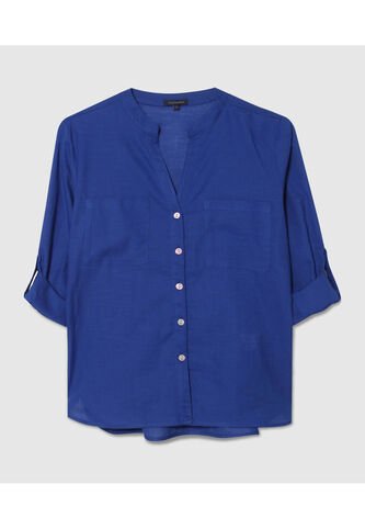 Blusa Para Mujer Manga Larga Color Azul  Marca Patprimo #30123160 Patprimo