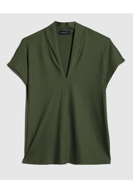 Camiseta Para Mujer Manga Corta Cuello V Color Verde  Marca Patprimo #30093546