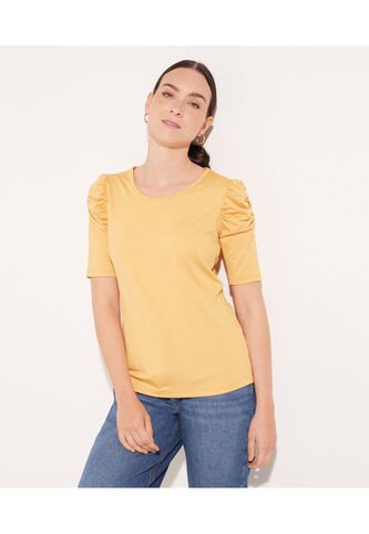 Camiseta Para Mujer Manga Corta Color Amarillo  Marca Patprimo #30093286 Patprimo
