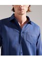 Camisa Para Hombre Manga Larga Sin Bolsillo Cuello Italiano Color Azul Rey Marca Patprimo #44012575 de Patprimo