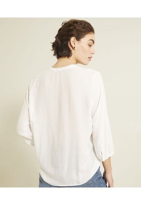 Blusa Para Mujer Manga 3/4 Color Blanco Marca Patprimo #30122625