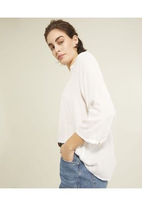 Blusa Para Mujer Manga 3/4 Color Blanco Marca Patprimo #30122625