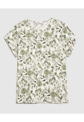 Blusa Para Mujer Manga Corta Color Verde  Marca Patprimo #30123455