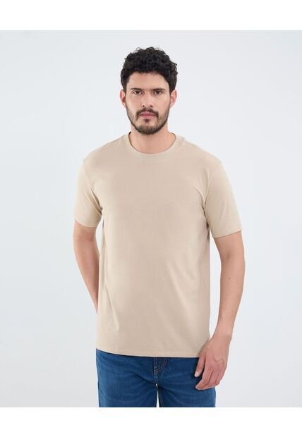 Camiseta Para Hombre Manga Corta Cuello Redondo Color Café Marca Patprimo #44090940