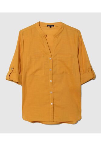 Blusa Para Mujer Manga Larga Color Amarillo  Marca Patprimo #30123098 Patprimo