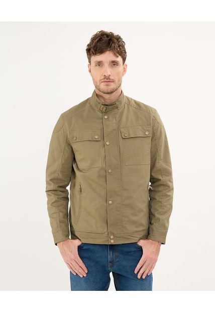 Chaqueta Para Hombre Trucker Color Verde  Marca Patprimo #44080303