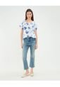 Jean Cropped Flare   Para Mujer Azul Patprimo de Patprimo
