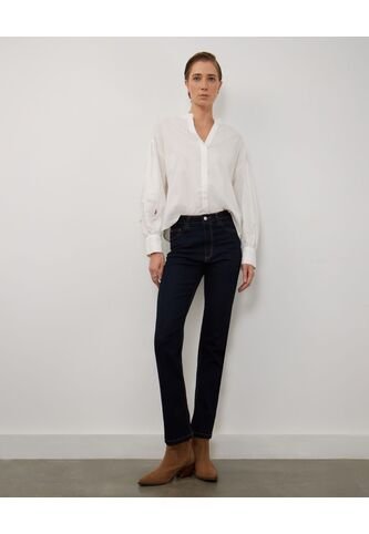 Jean Jean Femenino Straight Tono Raw  Para Mujer Azul Patprimo Patprimo