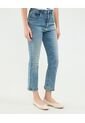 Jean Cropped Flare   Para Mujer Azul Patprimo de Patprimo
