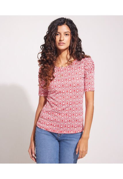 Camiseta Para Mujer Manga Corta Color Rojo  Marca Patprimo #30093246