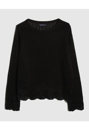 Saco Para Mujer Cuello Redondo Color Negro Marca Patprimo #30330594