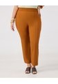 Pantalón Con Costuras Frontales  Curvy  Para Mujer Naranja Patprimo de Patprimo