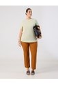 Pantalón Con Costuras Frontales  Curvy  Para Mujer Naranja Patprimo de Patprimo