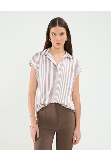 Blusa Para Mujer Manga Corta Color Blanco Marca Patprimo #30123492