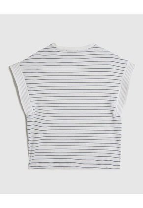 Camiseta  Para Mujer Manga Corta Cuello Redondo Color Blanco Marca Patprimo #30093886