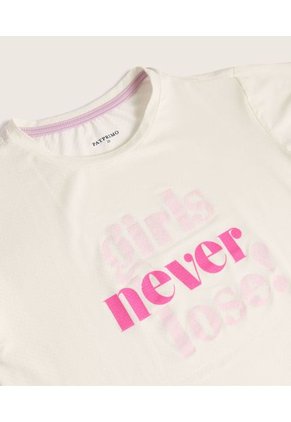 Camiseta Para Niña Manga Corta Color Blanco Marca Patprimo #86090334