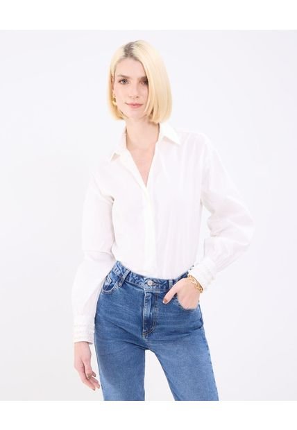 Camisa Para Mujer Manga Larga Color Blanco Marca Patprimo #30010707
