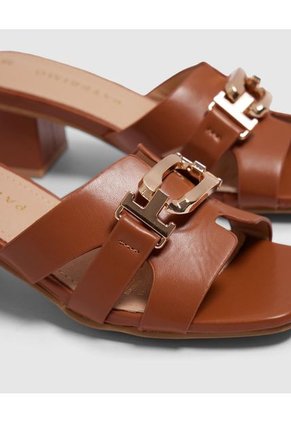 Sandalias Para Mujer Tacon Color Café Marca Patprimo #30690091