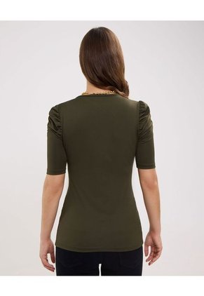 Camiseta Para Mujer Manga Corta Color Café  Marca Patprimo #30093594