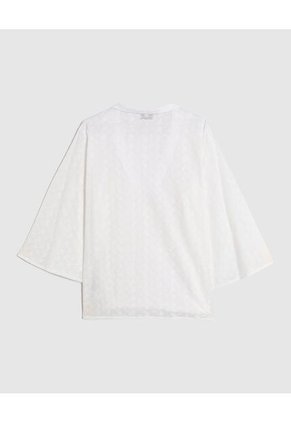 Blusa  Para Mujer Manga 3/4 Color Blanco Marca Patprimo #14121413